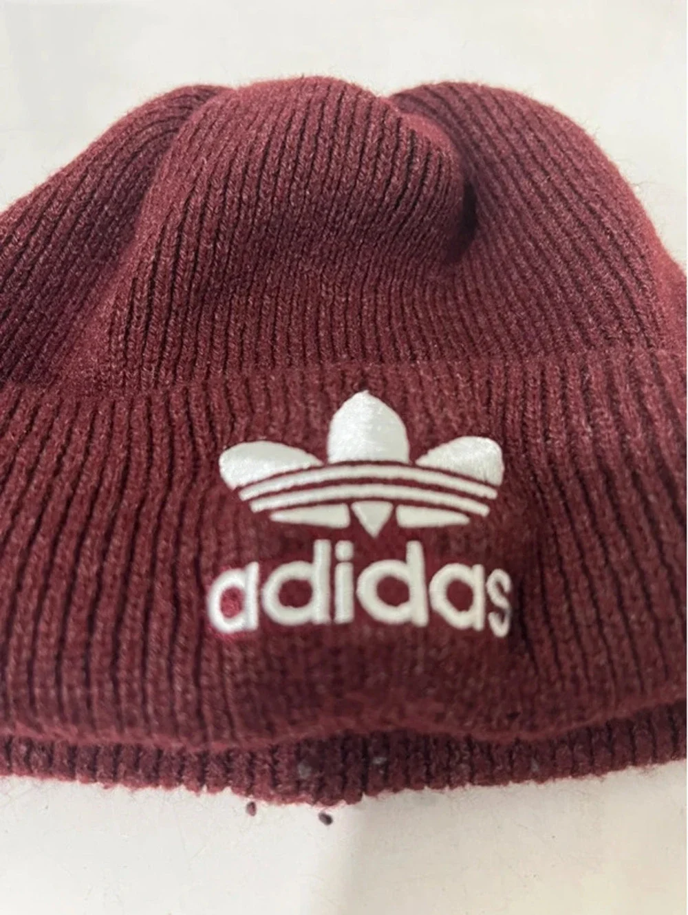 Adidas burgundy maroon warm beanie